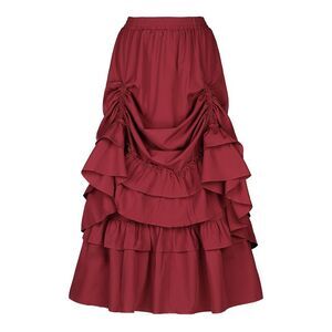 Women's Vintage Gothic Victorian Skirt Ruffle Layered Drawstring Skirt
